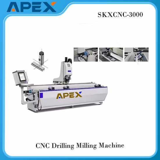 3m UPVC/PVC Aluminum Profile CNC Drilling and Milling Machine for Al Window Door