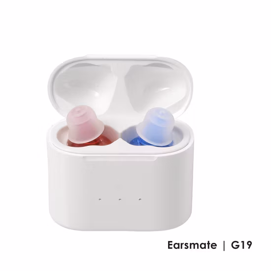 Earsmate 포켓 충전식 휴대용 케이스 프로그래밍 가능한 Axon 없음 아날로그 Cic 보이지 않는 OTC 보청기 저렴한 가격 디지털 사운드 청력 증폭기 장치 제품